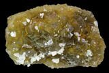 Yellow, Cubic Fluorite Crystal Cluster with Dolomite - Spain #98695-1